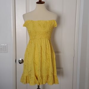 Imagination:long strapless dress,shiny